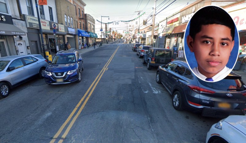 This is the scene of the crash that killed Darwin Durazno (inset). Photo: Google