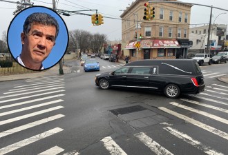 The intersection of Cooper and Cypress avenues in Queens is so dangerous that when you see a hearse, you're not surprised. Photo: Gersh Kuntzman