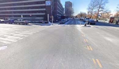 This is what the driver saw before he made a left turn and killed Bronx pedestrian Lola Blair on Monday. Photo: Google