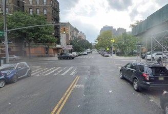The intersection has not been properly daylighted. Photo: Google