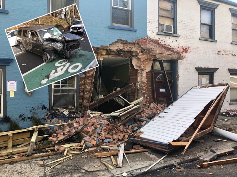 Ukraine? No, Staten Island car damage. Photos: Vince DiMiceli