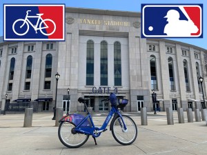 There is a large Citi Bike rack across the street from Yankee Stadium. Photo: Gersh Kuntzman