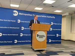 MTA Chairman and CEO Janno Lieber before delivering bad news on congestion pricing. Photo: Dave Colon