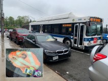 All these cars are parked illegally on a dangerous road in Borough Park. All it takes is a "theft vest."