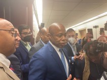 Mayor Adams in Albany on Tuesday. Photo: Julianne Cuba