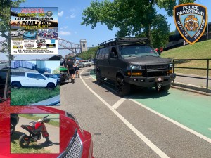 The NYPD sponsored an event in Astoria Park that featured muscle car lawlessness.