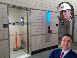 MTA CEO Janno Lieber (top) says subway bathrooms will remain closed, but Council Member Ari Kagan wants him to change that policy. Main photo: Tdorante10