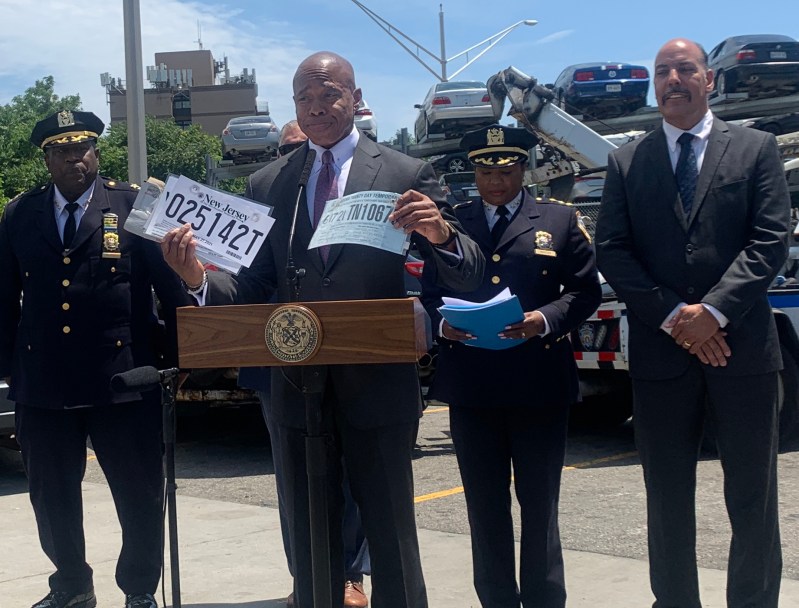 The mayor is very skeptical of fake plates. Photo: Gersh Kuntzman