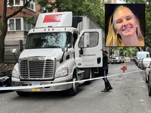 Carling Mott, a vibrant Upper East Side woman, was killed by a truck driver on 85th Street — a street where the local Community Board 8 had voted down a bike lane in 2016. On Wednesday night CB voted in favor of protected lanes on 85th Street and others on the UES. Photo: Upper East Site (main); Instagram (inset)