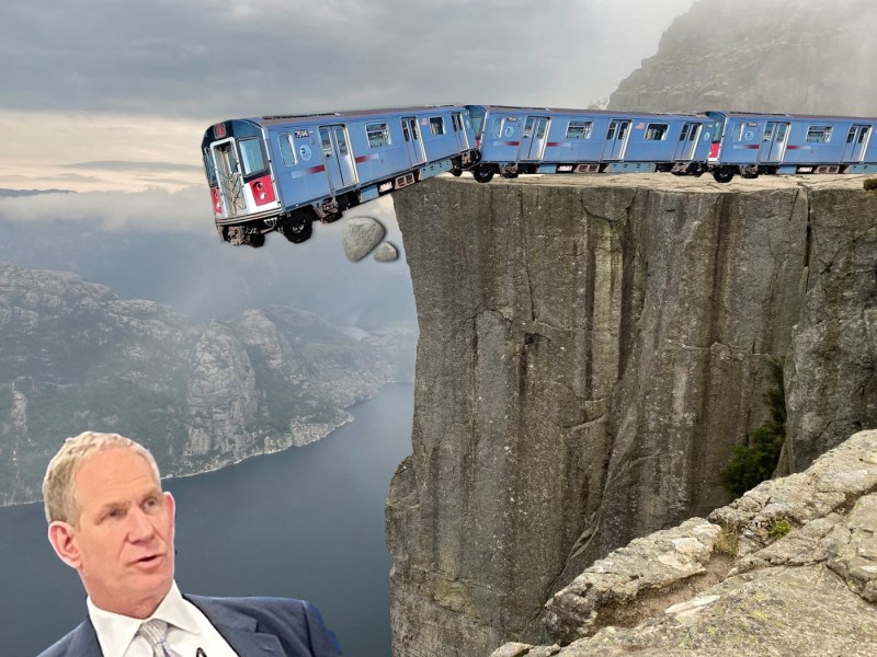 Janno Lieber faces the "fiscal cliff." Photo: The Streetsblog Photoshop Desk