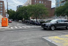 The pedestrian was crossing Oxford Avenue when she was struck by the driver making a left. Photo: Eve Kessler