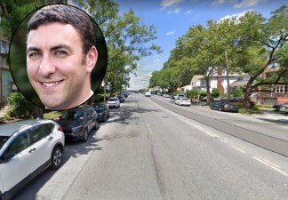 Riverdale Avenue is so fat it needs to be put on a diet, says DOT. But Council Member Eric Dinowitz (inset) disagrees. Photo: Google
