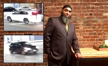 Police say Omar Stewart (seen in a family photo obtained by the Daily News) was killed by the drivers of these two cars.