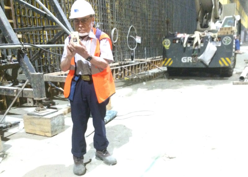 Roger Herz visited the East Side Access construction site under Grand Central Terminal, in 2015. Photo: Linda Faust