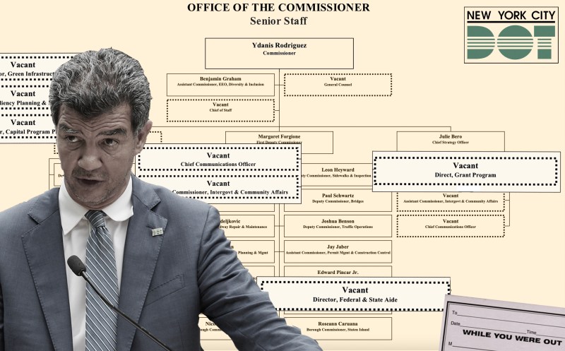 Across DOT, current and recently departed employees described similar problems: staffing deficits leaving remaining employees stretched thin, making it harder to meet agency benchmarks or postponing projects entirely, which hurts morale, which causes more employees to leave. Graphic: Streetsblog