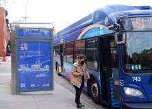 You will only be boarding the front of the bus for a while.