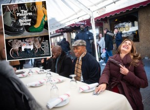 Mayor Adams (and Council Member Marjorie Velázquez obviously love outdoor dining. Photo: Mayor's Office