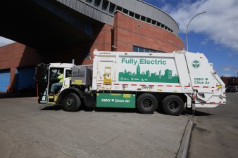 A Department of Sanitation electric collection truck. Photo: DSNY