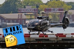 A helicopter waits at the Downtown Manhattan Heliport. Photo: Anna Zvereva via Wikimedia Commons