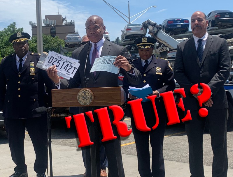 The mayor says he's getting stuff done on ghost cars. We're checking. File photo: Gersh Kuntzman