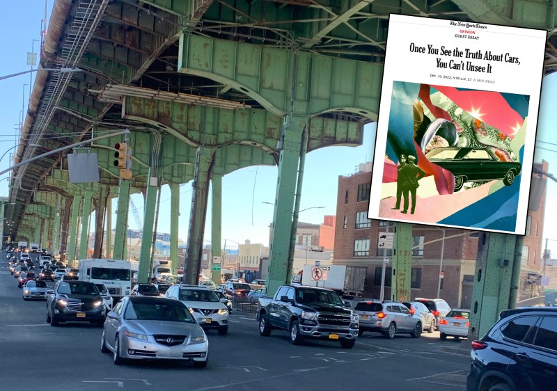 The Times mostly got it, but left out the other deleterious effects of cars. File photo: Gersh Kuntzman