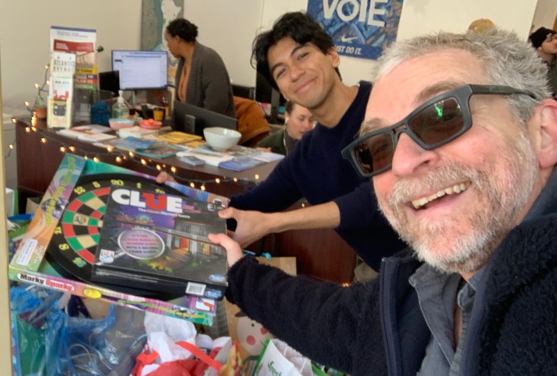 Arvind Sindhvani (left) is all too happy to accept your gift. Photo: Gersh Kuntzman
