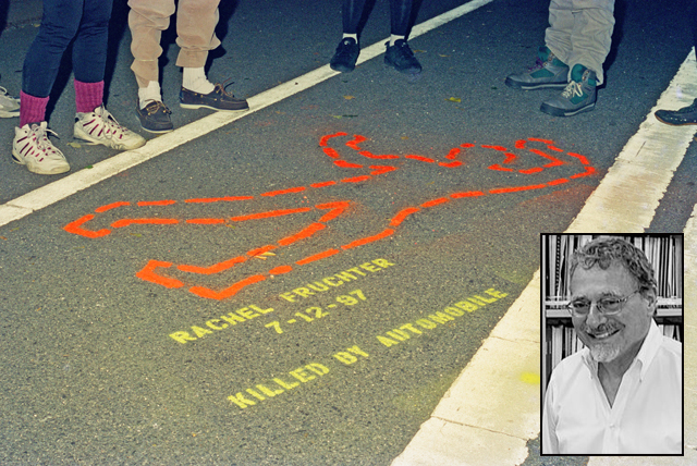 Both of Lev Fruchter's parents (Norman, inset, and Rachel) have been killed by reckless drivers. Main photo: Peter Meitzler