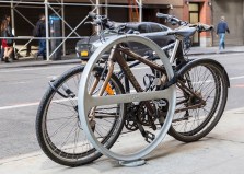 DOT had to pause installing new large hoop bike racks like this after they found rust. Photo DOT