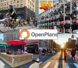 What do we want? (Clockwise from top left) Summer Streets in Brooklyn and Queens, the City of Yes zoning, more open streets and a permanent open restaurant program.