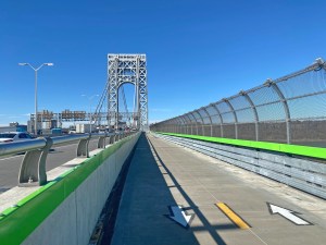 The new on-ramp to the George Washington Bridge's northern bike and pedestrian lane. Photo: Kevin Duggan
