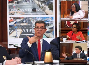DOT Commissioner Ydanis Rodriguez was grilled by Council members (from top) Nantasha Williams, Selvena Brooks-Powers and Lincoln Restler. Photos: NYC Council