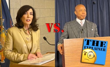 Mayor Adams isn't keen on Gov. Hochul asking for $500 million to close the MTA's budget gap. Photos: Kevin Duggan/Dave Colon