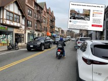 Austin Street in Forest Hills, where things would work better without as many cars. Photo: Dave Colon