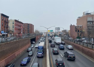 Six lanes of BQE nastiness trenched through Carroll Gardens. Photo: Kevin Duggan