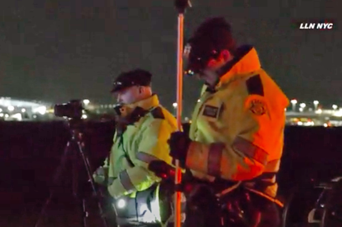 NYPD CIS investigators on the scene after the fatal crash. Video: Loud Labs NYC