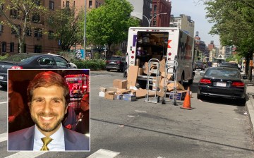 Scene like this one are ubiquitous in today's New York City, but state Sen. Andrew Gounardes (inset) says he has a solution. File photos: Gersh Kuntzman