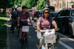 Council Member Rita Joseph (seen on a Citi Bike) wants way more protected bike lanes than DOT is prepared to build.