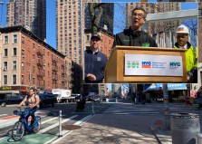 DOT expanded the sidewalks on Ninth Avenue between 50th and 59th streets in Hell's Kitchen. Photos: Kevin Duggan