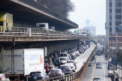 The BQE triple-cantilever. Photo: Kevin Duggan