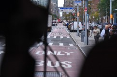 MTA cameras enforce the bus lane on the M15 route. Photo: Marc Hermann / MTA