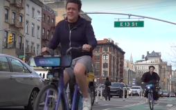 Second Avenue's single protected bike lane is getting busy. Still: Streetfilms