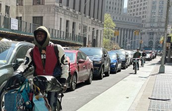 Demand is already high for the new Centre Street bike lane. Photo: Dave Colon