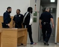 One life = six months. Tariq Witherspoon, who killed Matthew Jensen in 2021 on McGuinness Boulevard, is led away on Wednesday. Photo: Gersh Kuntzman