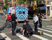 The man in this picture — struck by a van driver last week, yet taken to the hospital in stable condition — ended up dying. Photo: Ken Coughlin