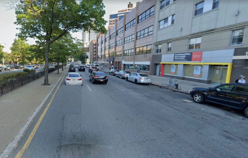 Queens Boulevard, seen near Borough Hall, could do with some bike and pedestrian-friendly infrastructure. Photo: Google