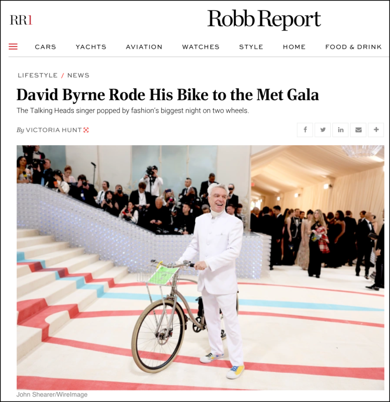 The Robb Report's sneering coverage.