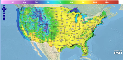 Hot enough for you? Graphic: National Weather Service
